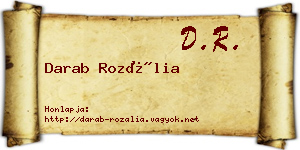 Darab Rozália névjegykártya