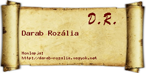 Darab Rozália névjegykártya